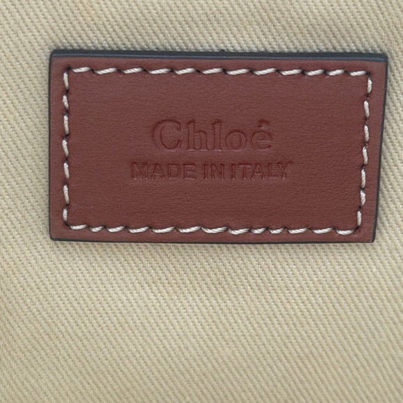 Chloé Tan Canvas Tote with Logo Straps - Picture 5 of 7